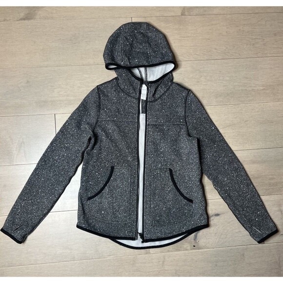 ivivva by lululemon Girls Hoodie Sweatshirt Jacket Sz 14 Fleece Zipper Black - Picture 6 of 14